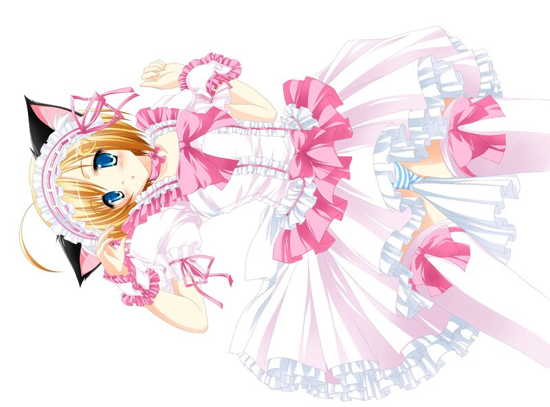 anime girl in pink dress