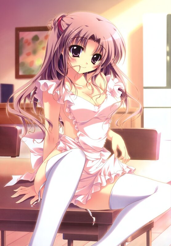 Anime girl in pink dress