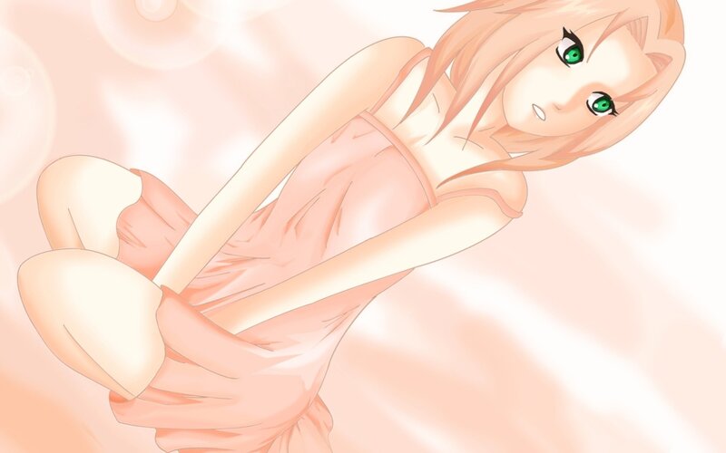 anime girl in pink dress