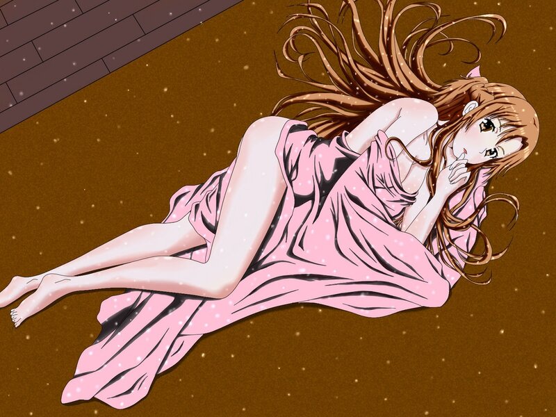Anime girl in pink dress