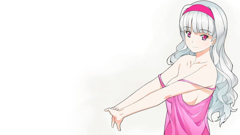 anime girl in pink dress