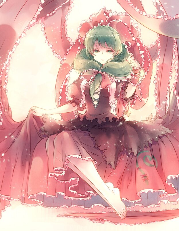 anime girl in pink dress
