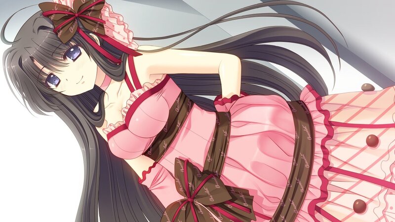 anime girl in pink dress