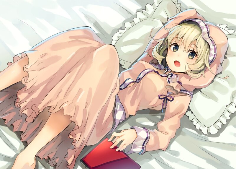 anime girl in pink dress