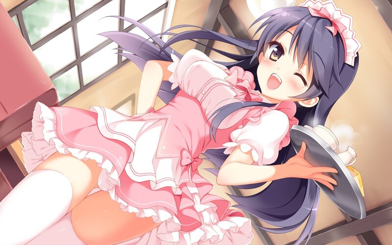 anime girl in pink dress