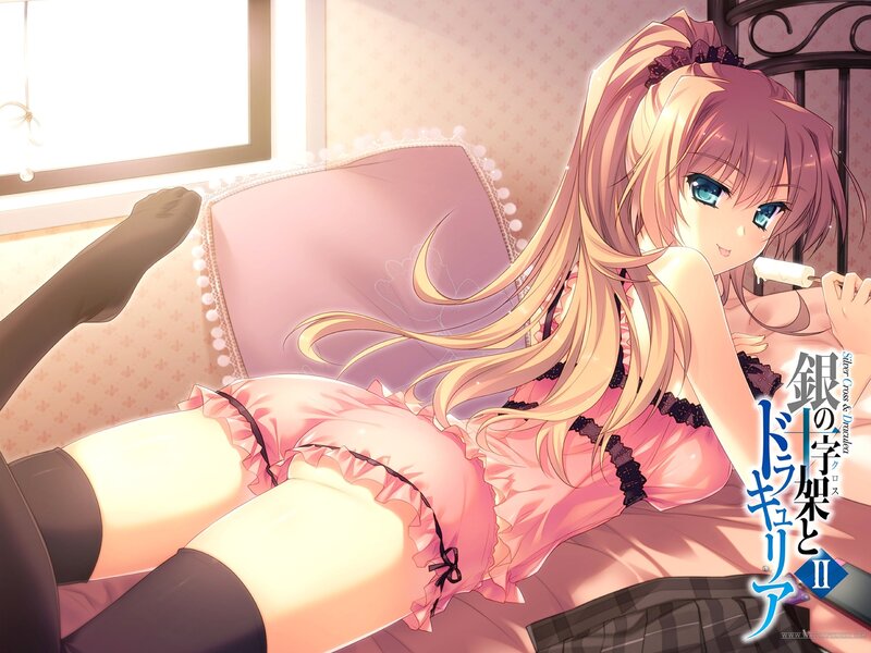 Anime girl in pink dress