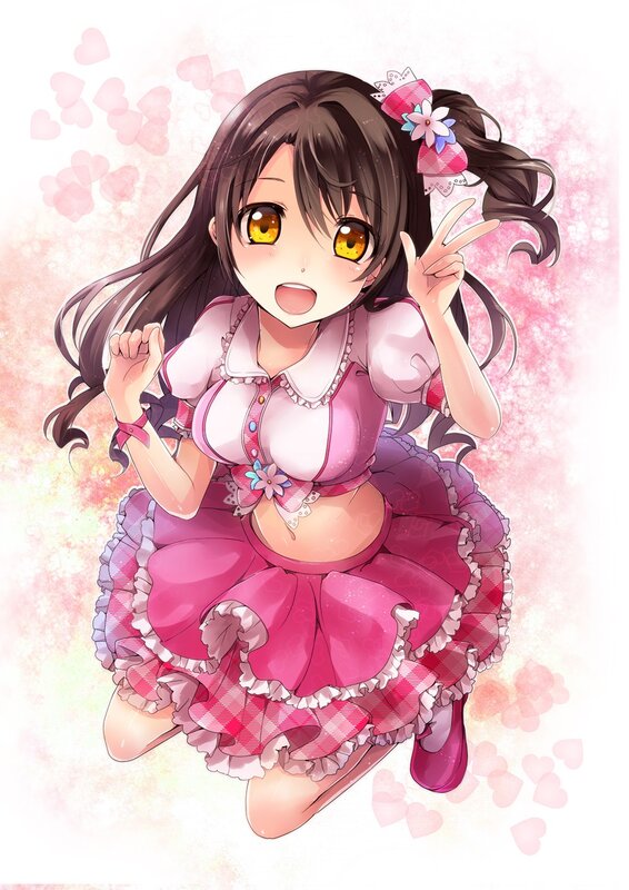 anime girl in pink dress