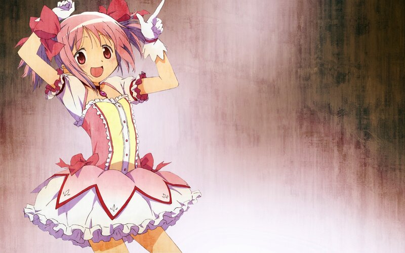 anime girl in pink dress