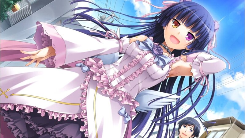 anime girl in pink dress