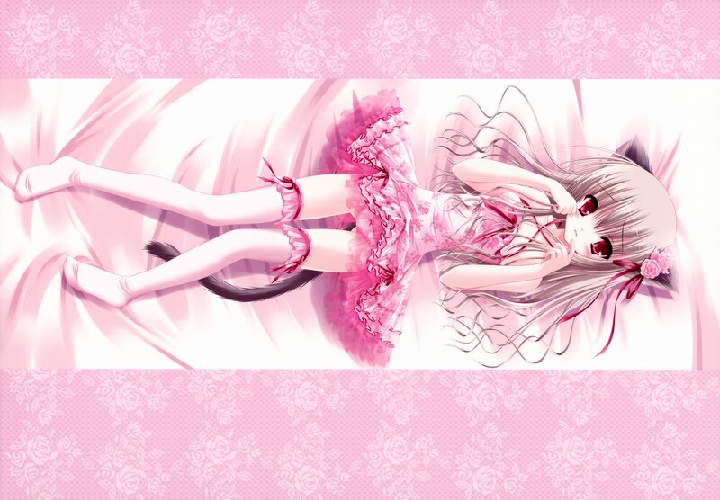anime girl in pink dress