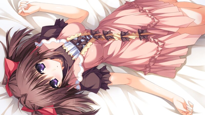 anime girl in pink dress