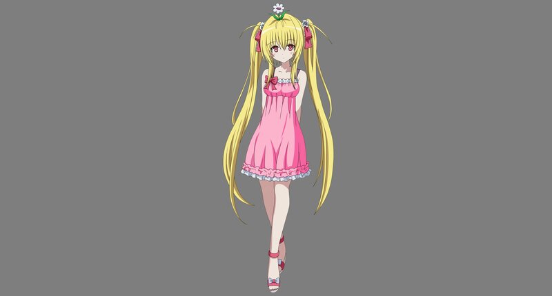 anime girl in pink dress