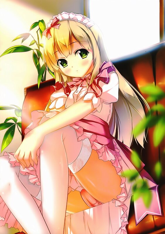 anime girl in pink dress