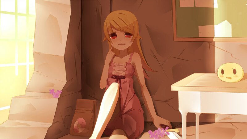 anime girl in pink dress