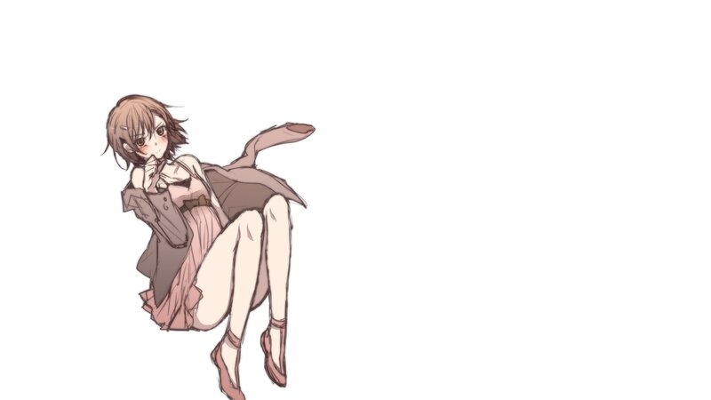 anime girl in pink dress