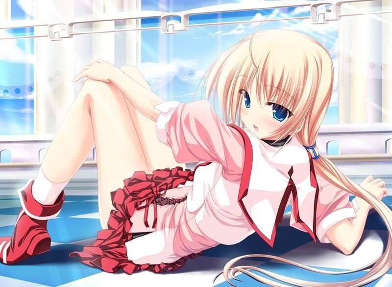 anime girl in pink dress