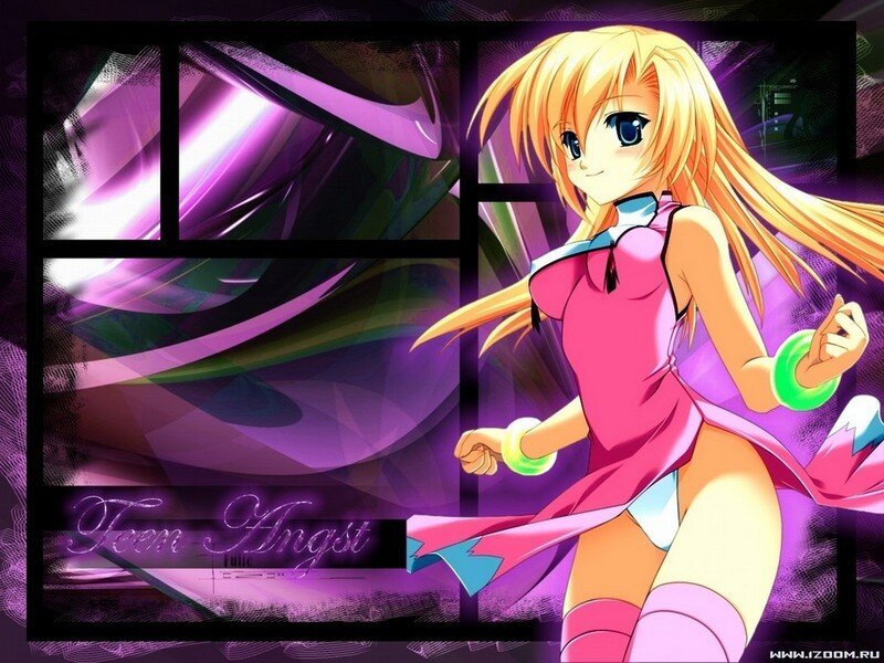 anime girl in pink dress