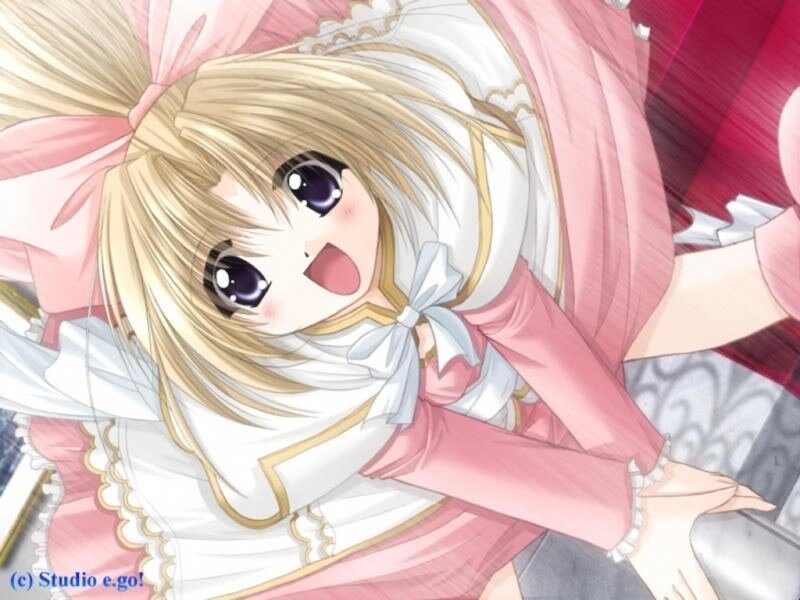 anime girl in pink dress