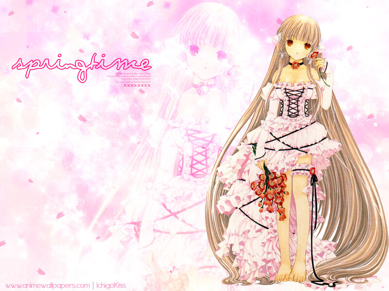 anime girl in pink dress
