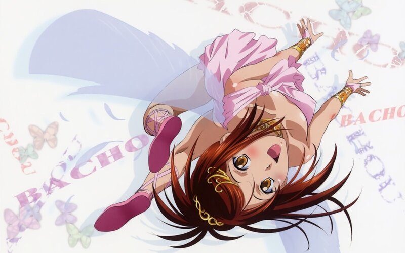 anime girl in pink dress