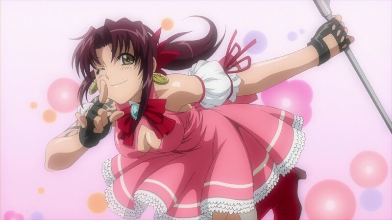 anime girl in pink dress