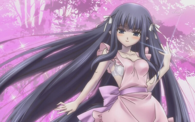 anime girl in pink dress