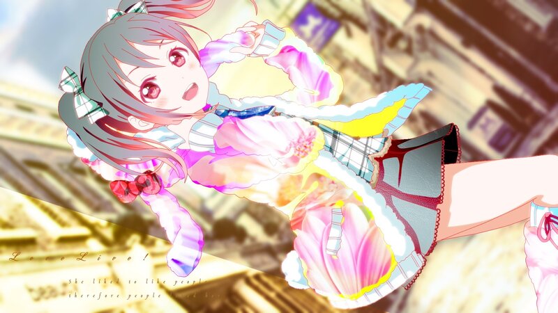 Anime Girl in Pink Dress — Bright