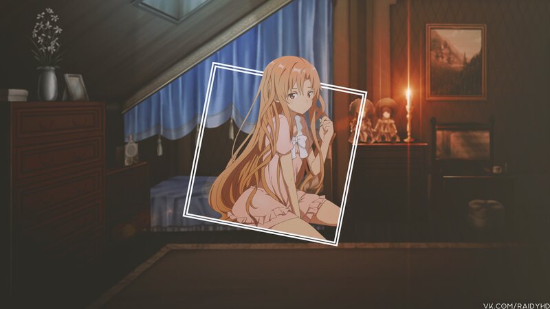 Anime Girl in Pink Dress — Brown, Calm