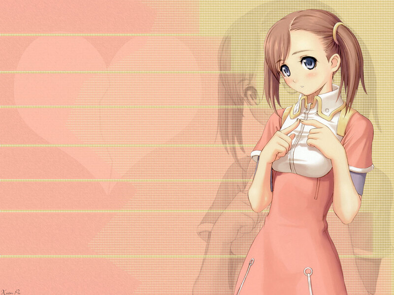 Anime Girl in Pink Dress — Calm, Hair Tie