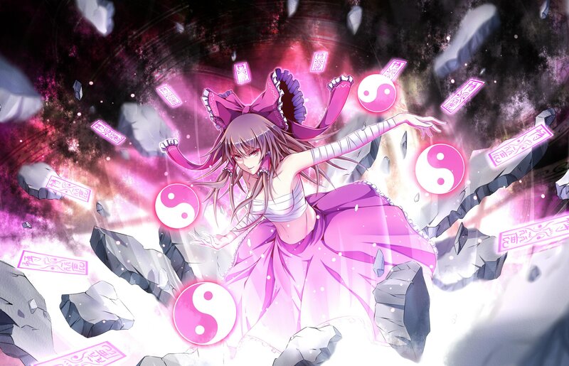Anime Girl in Pink Dress — Dramatic, Powerful