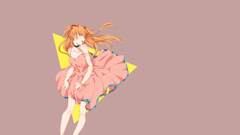 Anime Girl in Pink Dress — Dynamic, Hair