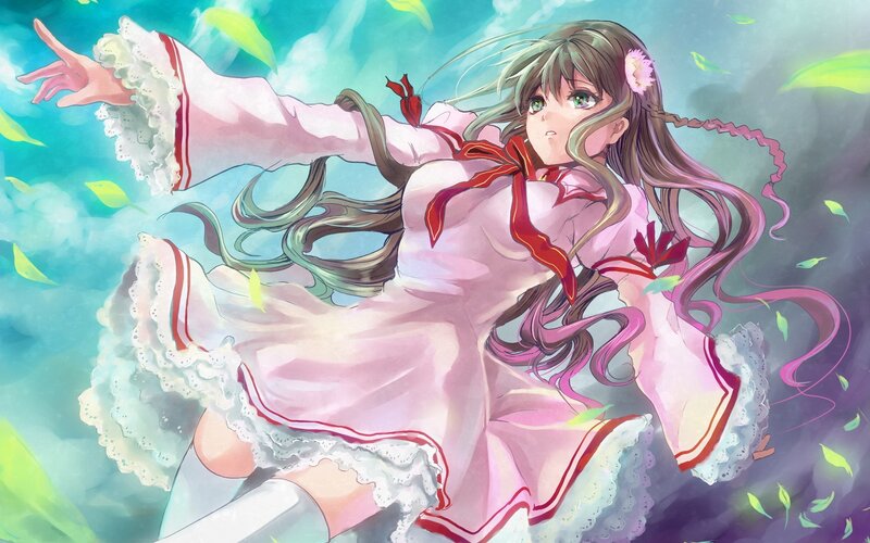 Anime Girl in Pink Dress — Dynamic