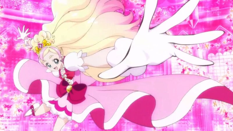Anime Girl in Pink Dress — Energetic