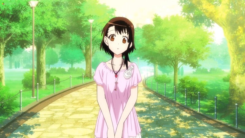 Anime Girl in Pink Dress — Green