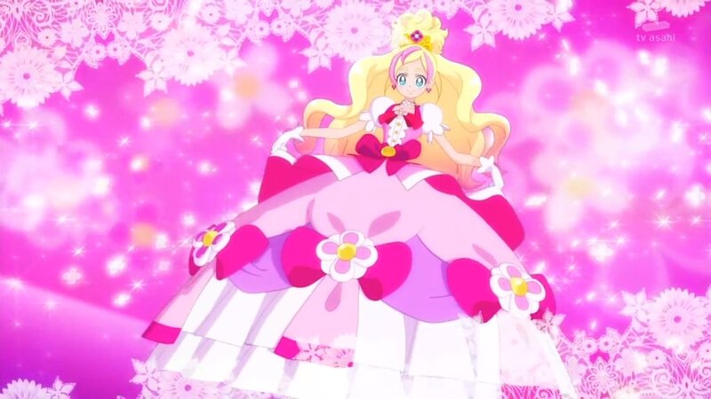 Anime Girl in Pink Dress — Magical