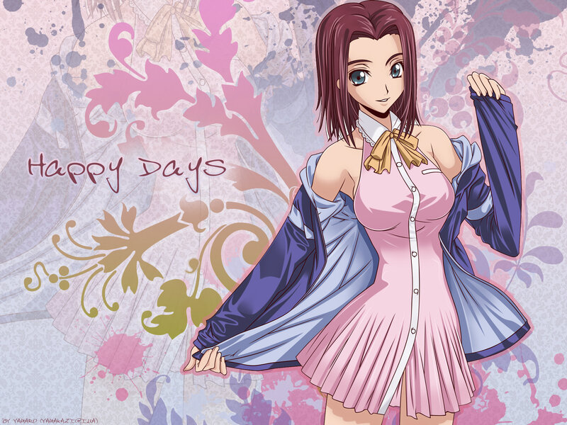 Anime Girl in Pink Dress — Playful, Coat
