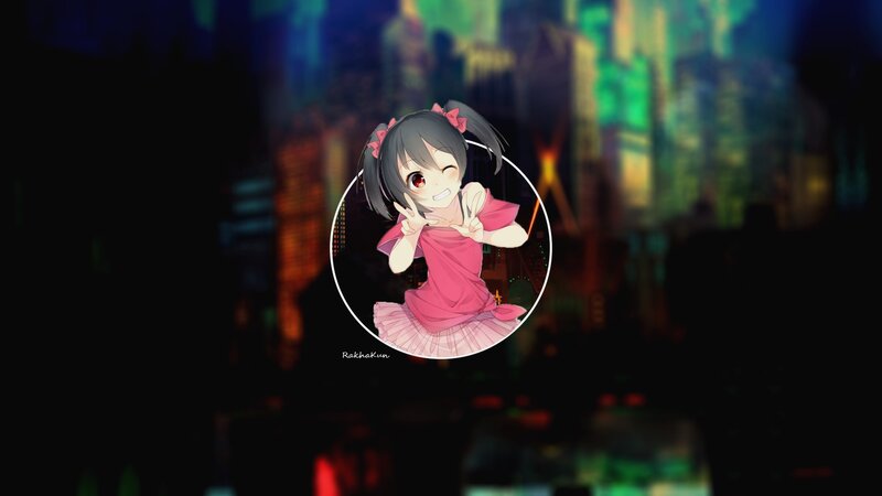 Anime Girl in Pink Dress — Playful, Night, Digital Art