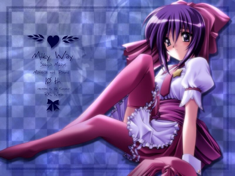 Anime Girl in Pink Dress — Purple, Calm