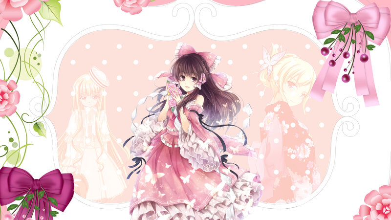 Anime Girl in Pink Dress — Sweet