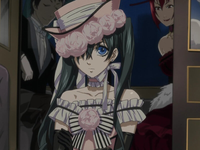 anime girl in pink hat