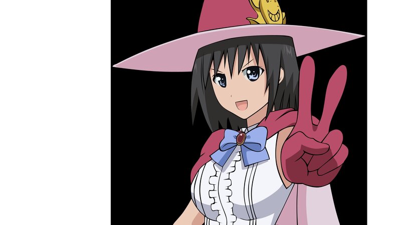 anime girl in pink hat
