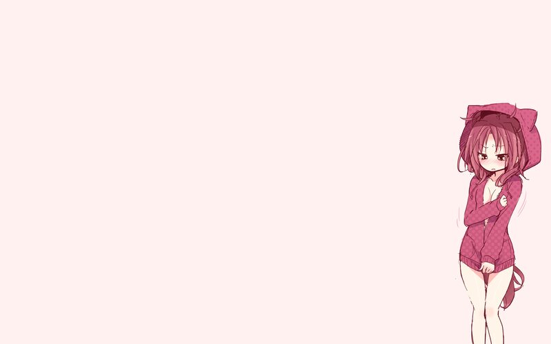 Anime Girl in Pink Hoodie — Neutral