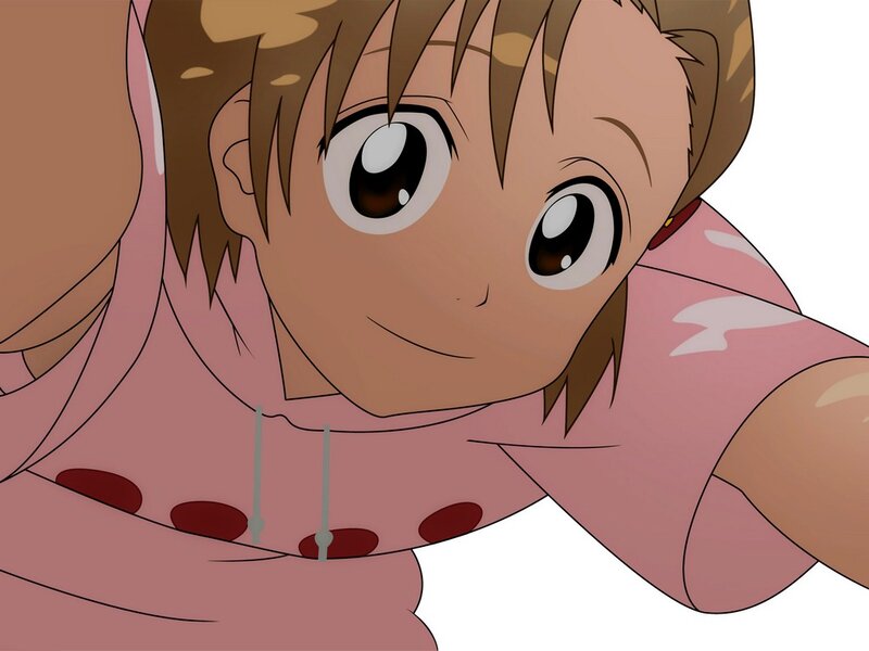 Anime Girl in Pink Hoodie — Playful