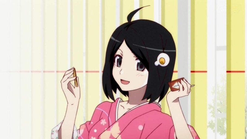 anime girl in pink kimono