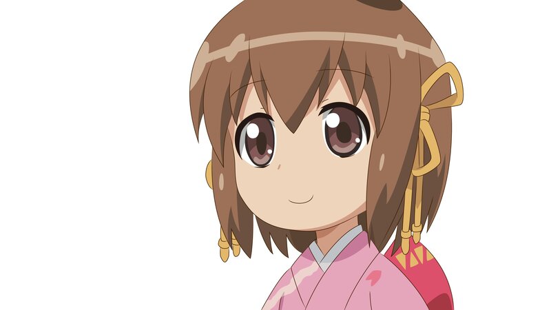 anime girl in pink kimono
