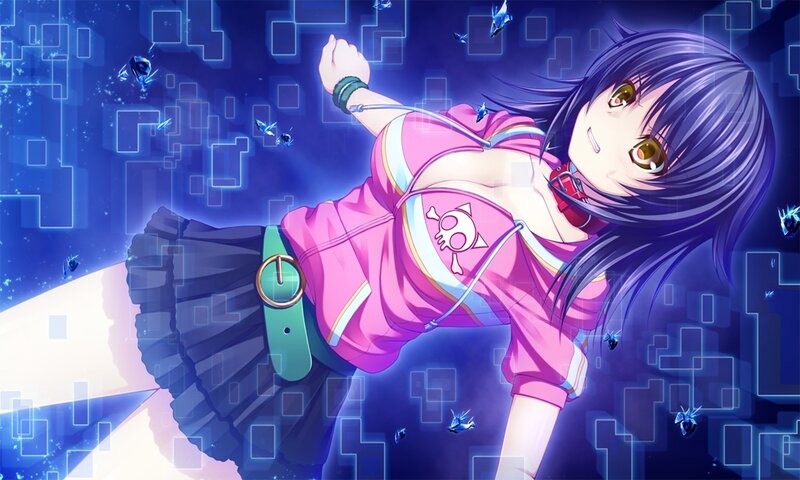 Anime Girl in Pink Outfit — Blue, Dynamic