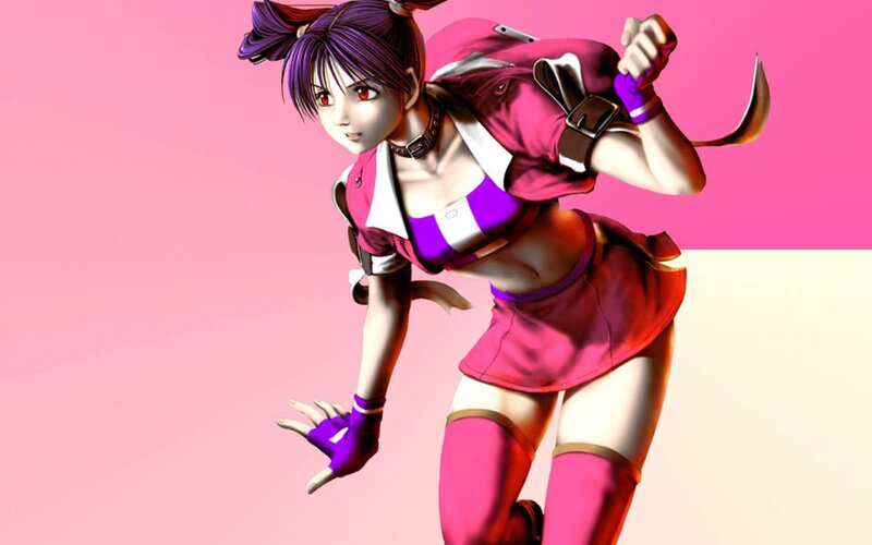 Anime Girl in Pink Outfit — Dynamic