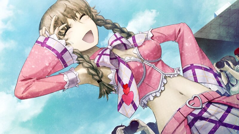 Anime Girl in Pink Outfit — Playful, Afternoon