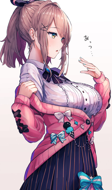 Anime Girl in Pink Outfit — Playful, Digital Art