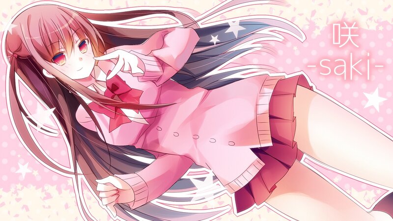 Anime Girl in Pink Outfit — Playful, Stars